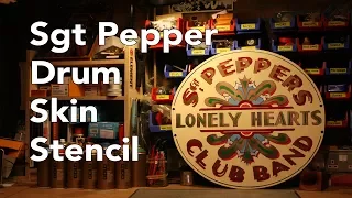 Sgt Pepper Drum Skin Stencil