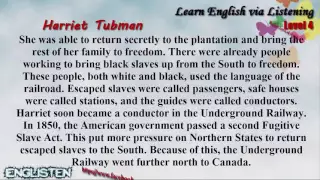 Unit 32 Harriet Tubman   Learn English via Listening Level 4