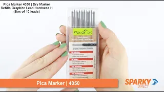 Pica Marker 4050 | Dry Marker Refills Graphite Lead Hardness H (Box of 10 leads)
