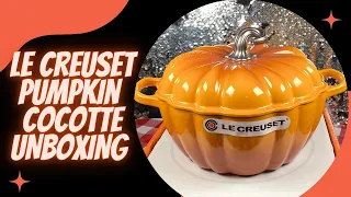 NEW: LE CREUSET CAST IRON ENAMELED PUMPKIN COCOTTE UNBOXING