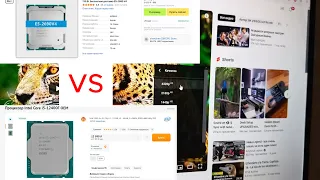 Xeon 2690v4 vs Core i5 12400f в Youtube видео  8к