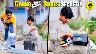 Giving Nike Shoes Secretly (Watch Till End) - Dumb TV