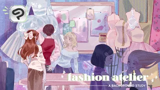 draw with me ✿ fashion school club scene in clip studio paint 🍓