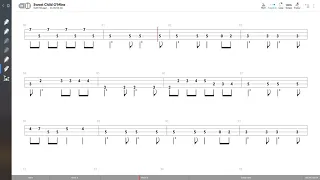 Guns N' Roses - Sweet Child O' Mine (BASS TAB PLAY ALONG)