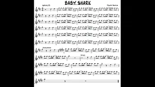 BABY SHARK PARTITURA SHEET MUSIC SAX ALTO