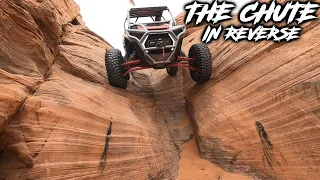 Backing up THE CHUTE in 2 Seat RZR | X3 & KRX Rollover | Triple 7's & Nasty Half | Sand Hollow Utah!