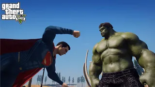 GTA 5 - Superman VS Hulk | EPIC BATTLE!