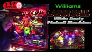 #1005 WIlliams Wide Body LASER BALL Pinball Machine and it's Secrets! TNT Amusements