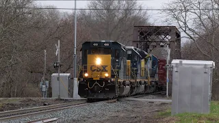 CSXT 4019 leads L072 East on the Waterville Subdivision 4/24/24