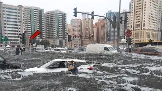 Дубай только что утонул! Ливень и сильные наводнения затопили Дубай, ОАЭ