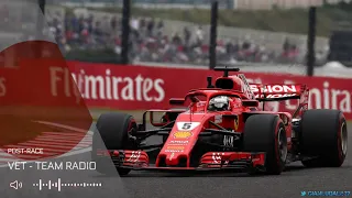 Sebastian Vettel Post-Race Team Radio - Japan 2018