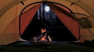 Ormanda Kamp Çadırı, Kamp Ateşi , Ağustos Böcekleri Sesi - ( Rahatlatıcı ) Cır Cır Böcekleri Sesleri