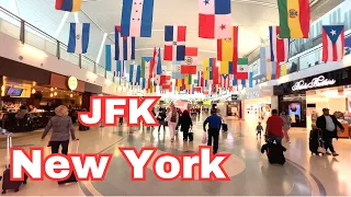 [4K] Exploring JFK Airport NYC: Guided Walking Tour of Terminal 4