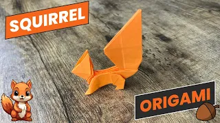 SQUIRREL ORIGAMI EASY ORIGAMI WORLD TUTORIAL | DIY CUTE SQUIRREL PAPER CRAFT FOLDING STEP BY STEP