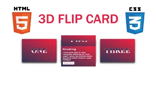 3D Flip Card Effect Using HTML, CSS