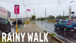 【4K】HEAVY RAIN WALK IN JAPANESE RESIDENTIAL | MODERN JAPANESE HOUSES WALKING TOUR IN MIEKEN