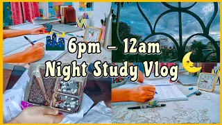 6pm - 12am Night Study Routine 🌜| Study Vlog 🌃 | Study More