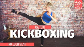 30 Minute Cardio Kickboxing Workout | No Equipment Needed SWEAT FEST |