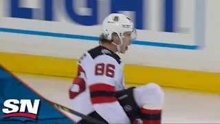 Devils' Jack Hughes Displays Silky Hands Before Going Upstairs Past Igor Shesterkin