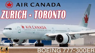 Air Canada Boeing 777-300ER Zurich to Toronto