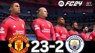 WHAT HAPPEN IF MESSI, RONALDO, MBAPPE, NEYMAR, PLAY TOGETHER ON MANCHESTER UNITED VS MANCHESTER CITY