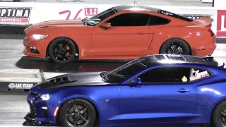 2018 Ford Mustang ROUSH STAGE 2 vs 2019 Camaro SS - drag race