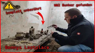 Bunker aus dem 2.Weltkrieg entdeckt komplett unberührt hier war keiner vor uns drin.@LostHistorie