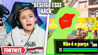 USEI *HACK* CONTRA O MEU IRMÃOZINHO NO X1 DO FORTNITE! (DEU BRIGA)