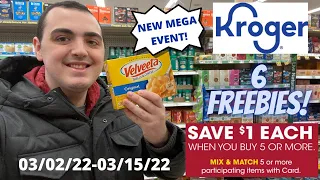 6 FREEBIES AT KROGER! ~ BRAND NEW MEGA EVENT! ~ HOT COUPONING DEALS! ~ 03/02/22-03/15/22