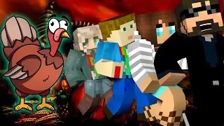 Don't KILL the Turkeys! Thanksgiving MURDER RUN! in Minecraft!