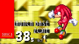 Sonic 3 & Knuckles - Launch Base Zone Act 1 (Knuckles) in 38s