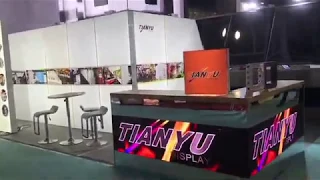 Tianyu led screen with M series frame trade show booth in ShangHai 2018
