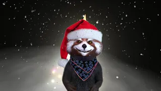 Панда новогодняя