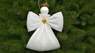 АНГЕЛ Из Бумаги ЛЕГКО и БЫСТРО. НОВОГОДНИЕ ИГРУШКИ Своими Руками. DIY Christmas Angel