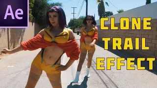 How to CLONE TRAIL Effect in Adobe After Effects (CC 2019 Tutorial + NO-Plugins)