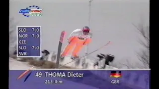 Dieter Thoma - 213 m - Planica 1997 (komentator eurosportu pod wpływem) [50 FPS]