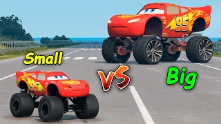 Big Monster Truck Lightning Mcqueen VS Small Monster Truck Lightning Mcqueen  - which is best?