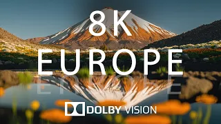 8K HDR 60fps Dolby Vision with Relaxing Sounds (Flying Over Europe)