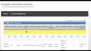 Scholastic Interventions- Request History Filters