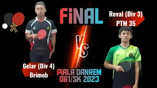 Gelar [Brimob] VS Reval [PTM 35] 🏓|| Kejuaraan Tenis Meja Piala DANREM 061/SK 2023
