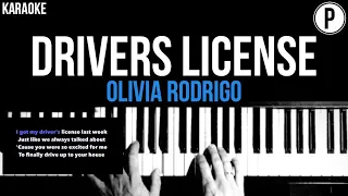 Olivia Rodrigo - drivers license Karaoke Slowed Acoustic Piano Instrumental Cover Lyrics