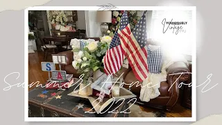 🇺🇸Summer Home Tour 2022 🇺🇸Patriotic Cottage Vintage Decor Americana❤️🤍💙