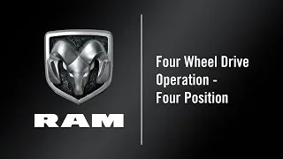 Four Wheel Drive Operation - Four Position | How To | 2020 Ram Classic 1500