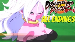 Dragon Ball FighterZ - All ENDINGS (All Story Arcs) PS4 Pro