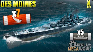 Des Moines 7 Kills & 267k Damage | World of Warships Gameplay 4k