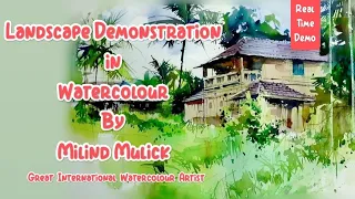 Landscape In Watercolour || Full Demonstration || Forest House || Artist Milind Mulick