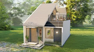 Tiny House with Loft Design Idea 6x8 Meters ( 520 Sqft ) 3 Bedrooms With Floor plan