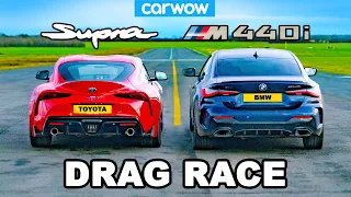 BMW M440i v Toyota Supra - DRAG RACE