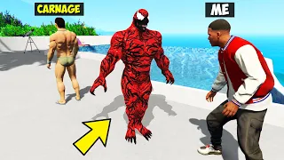 I Stole CARNAGE'S SUIT From CARNAGE in GTA 5!