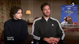 Interviews with the cast of CMBYN on a French TV show (with English subtitles)